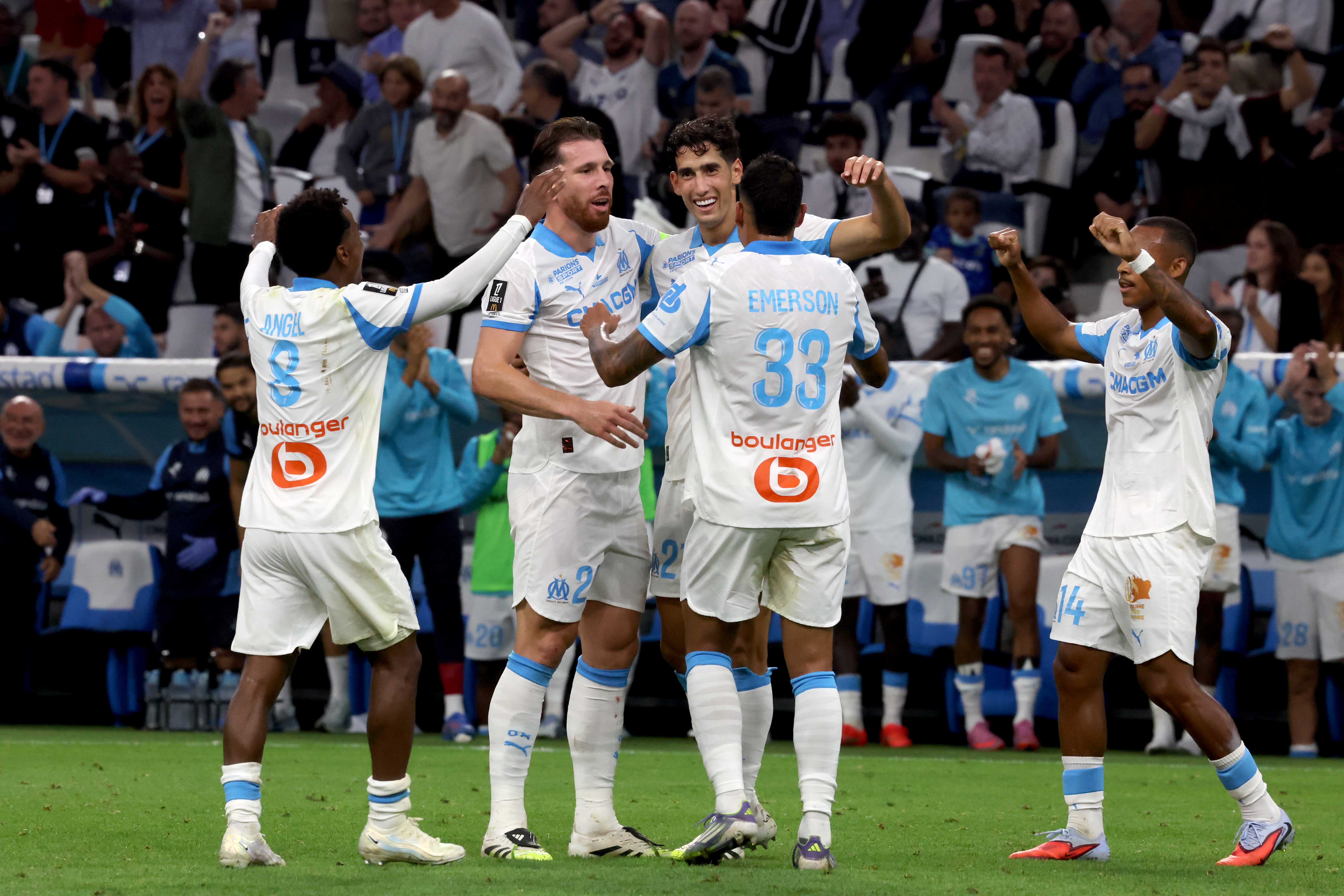 Une autre recrue à illuminé la rencontre en marquant pour ses débuts : Nayef Aguerd à marqué le 4ème et dernier but de la rencontre. (Photo : Alain Robert - Le Méridional)